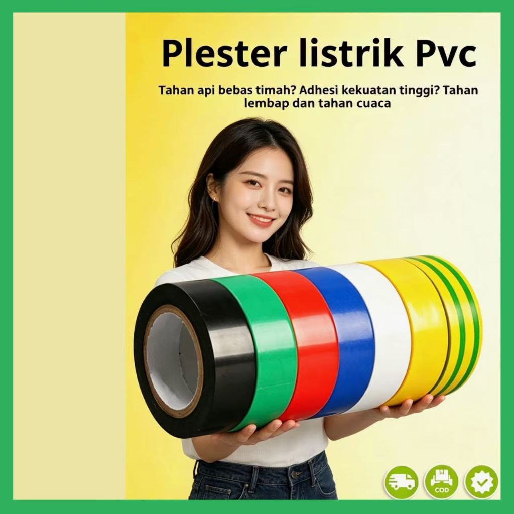 Pita Listrik / Pita Isolasi — Grosir PVC: Tahan Air, Tahan Api, Sangat Tipis, Gulungan Besar, Tahan 