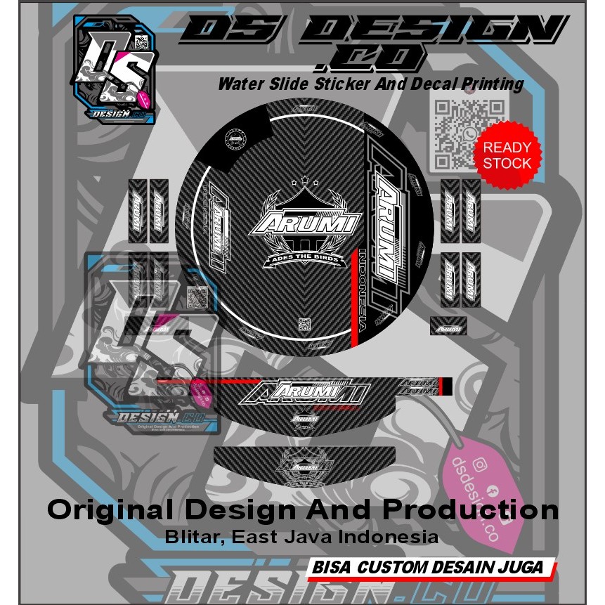 decal sangkar murai D-57 arumi by request tanpa laminasi