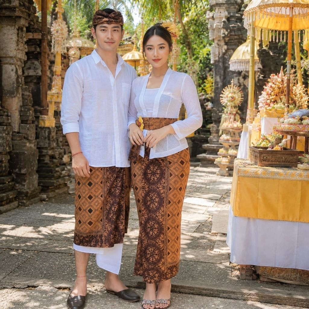 Couple Batik/Kamen + Saput Udeng/Couple Adat Bali/Couple Pesta