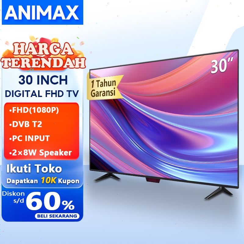 Animax Sakura Smart TV LED 27 inch 30 Inch Android TV LED FHD 27 Inch 30 Inch Smart TV Televisi Gara