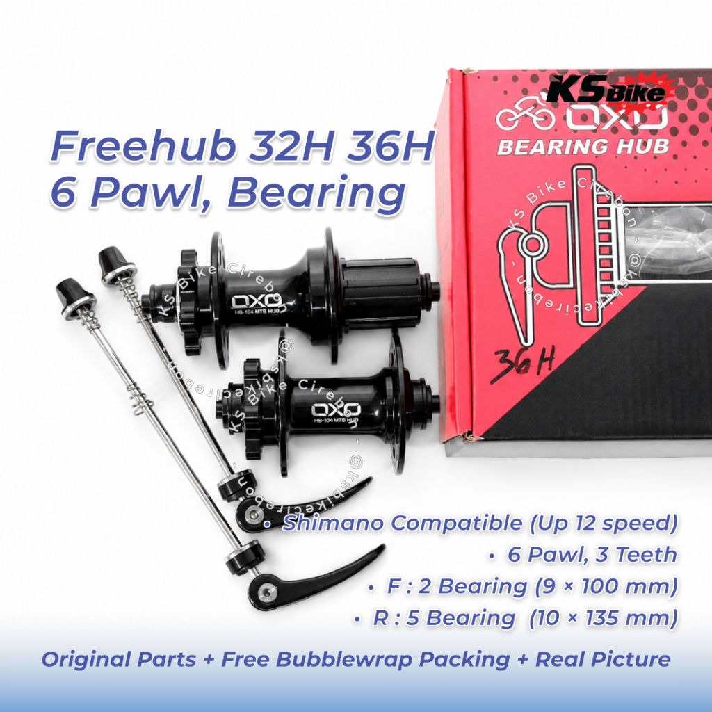 Freehub Roda Sepeda Jangkrik Tawon Hub OXO HB-104 32H 36H Bearing Freehub Cassette QR Alloy MTB Grav