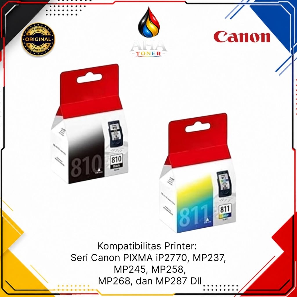 Tinta cartridge canon pixma 810 Black 811 Colour