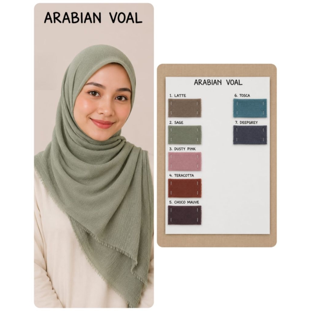 kain Arabian voal premium jilbab/pashmina