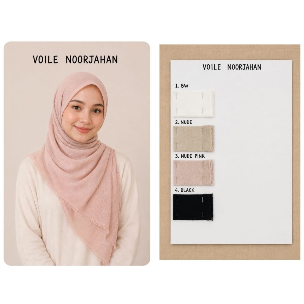 Kain jilbab/pashmina voile noorjahan