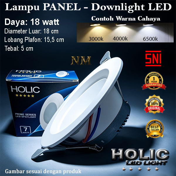 Lampu Downlight LED 18 watt merk Holic-TD-218