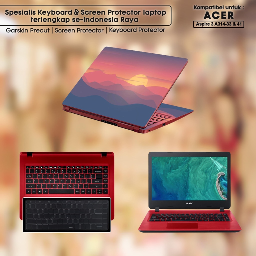 Screen Protector Anti Gores Cover Garskin Laptop Precut Custom Fit Kompatibel untuk Acer Aspire 3 A3