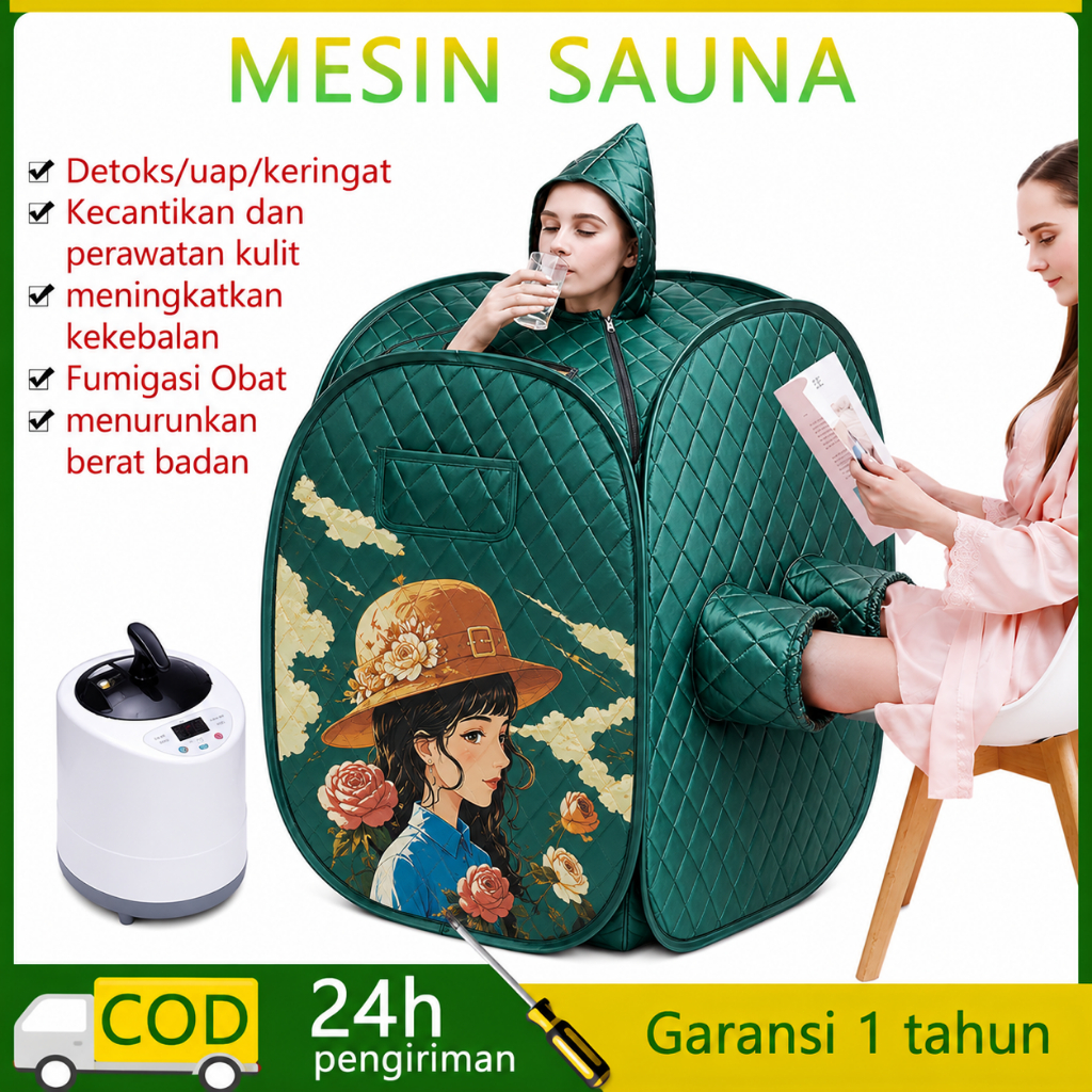 Dobel Sauna Steam Portable kotak sauna / Portable Steam Sauna Alat / Alat Spa /Alat Mandi Uap
