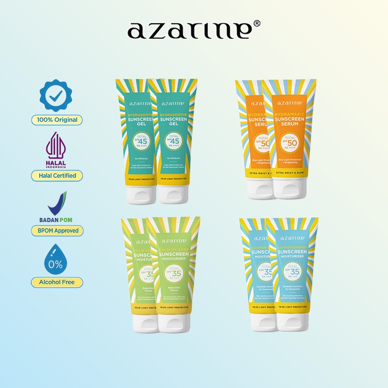 (2 pack) Azarine All sunscreen Series All Skin Type Kulit Berminyak Kering Berjerawat dan Kulit Norm