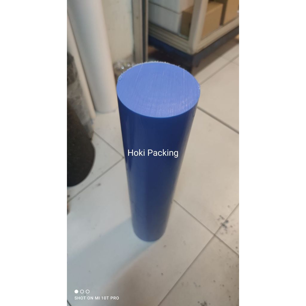 Nylon rod biru 25mm x 100cm / nylon batangan biru