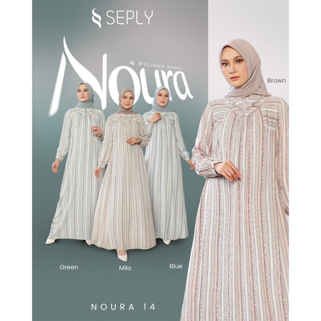 GAMIS ETHICA TERBARU NOURA 14 / GAMIS MOTIF DAILY TERBARU / GAMIS ETHICA TERBARU 2026