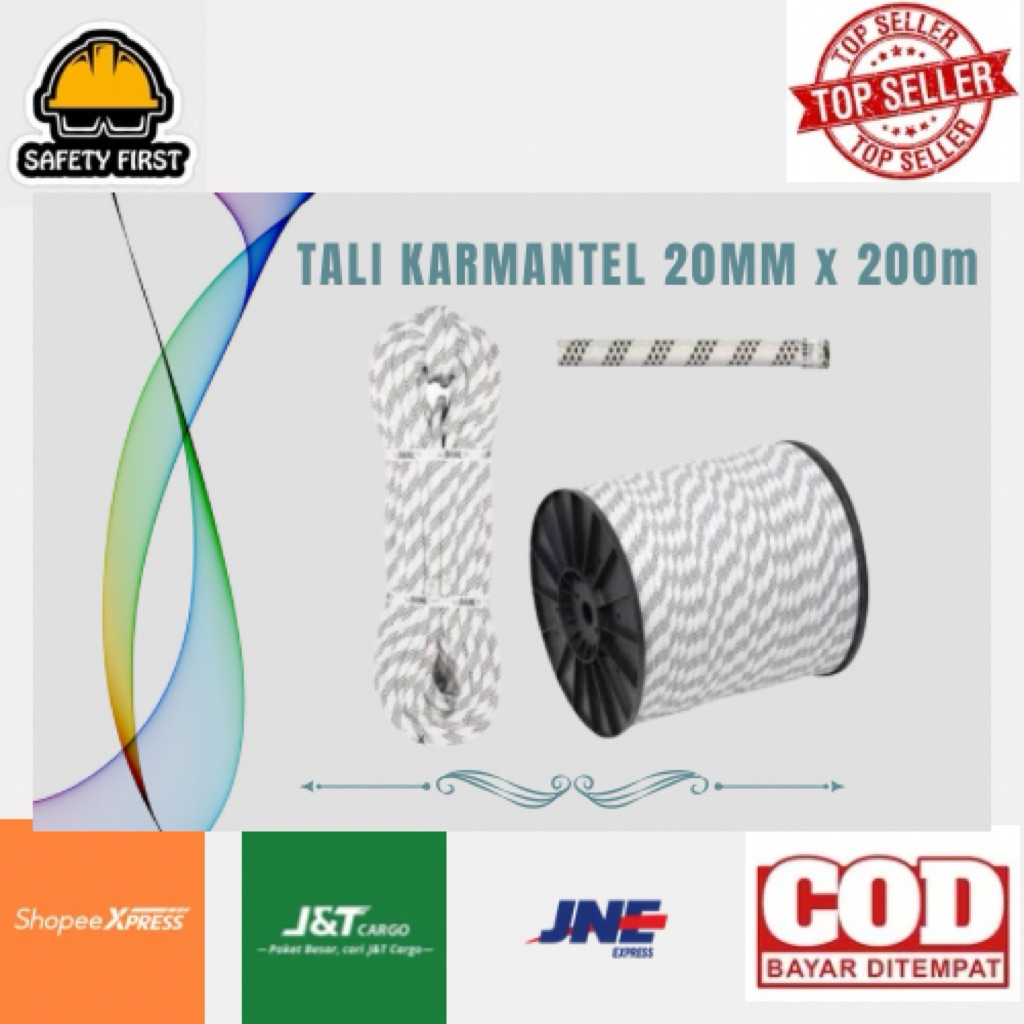 TALI KARMANTEL 20MM x 200M / Tali Karmantel 20mm x 200m Berkualitas