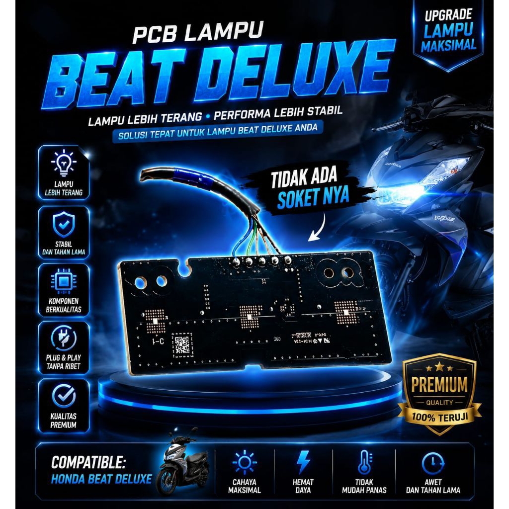 PCB papan led lampu depan beat deluxe led new 2024 original