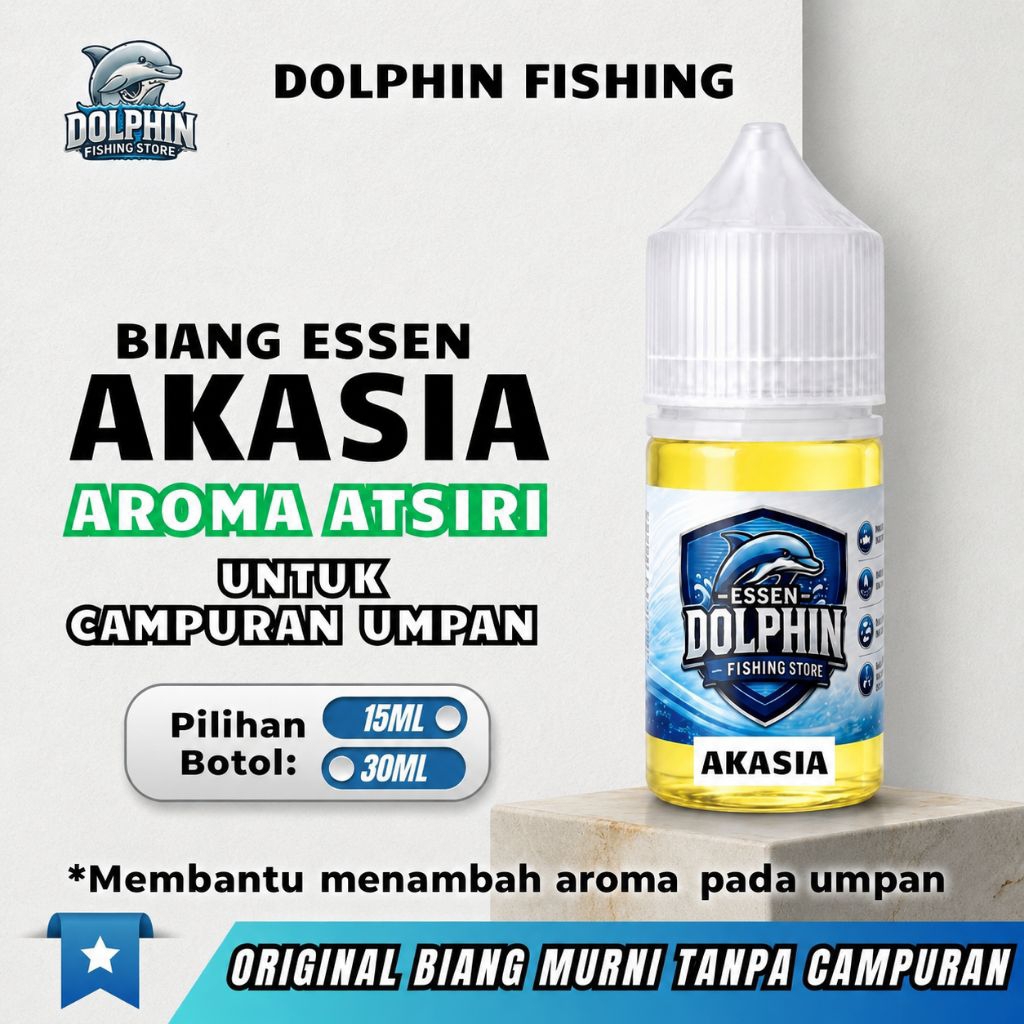 Biang Essen Akasia Aroma Atsiri Murni Mantap Untuk Campuran Umpan Pancing 15ml/30ml