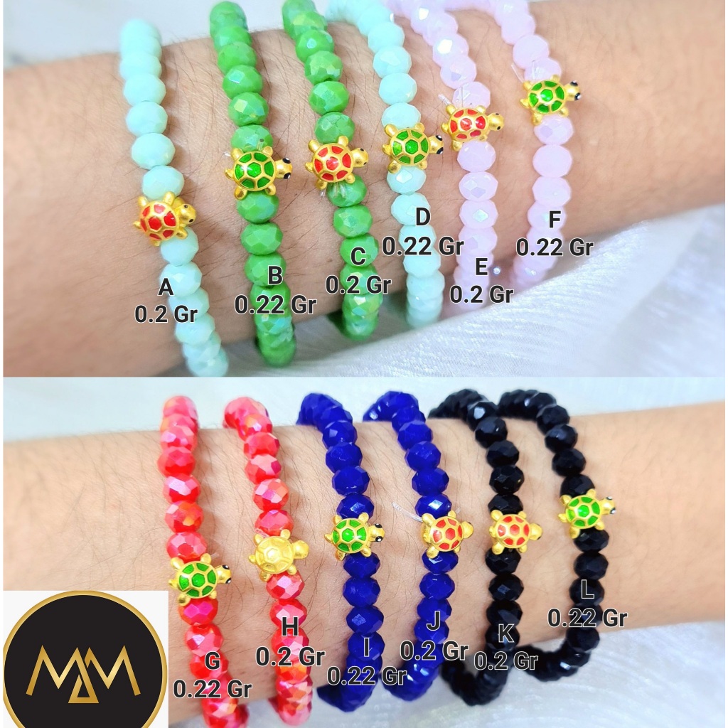 Gelang Hongkong Pixiu Small Charm Keberuntungan Emas Kadar 999 24k