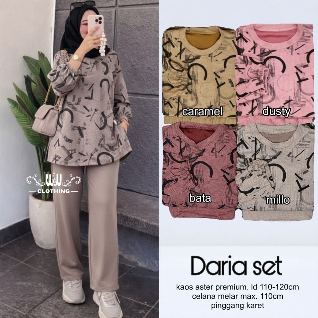 wilona hestin one set tunik by w&w setelan wanita jumbo ld 120 ld 130 xl xxl xxxl long tunik import 