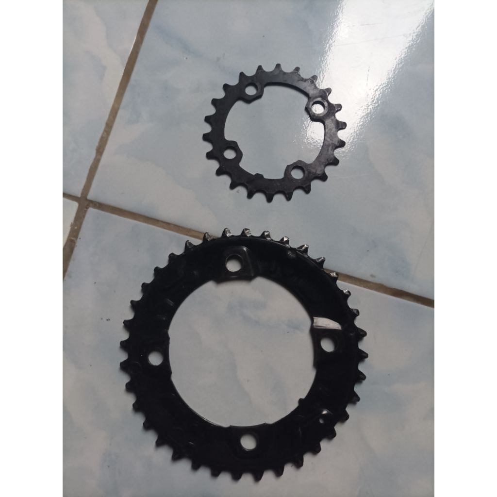 Crank 2 atau single speed, FD 2 speed + shifter