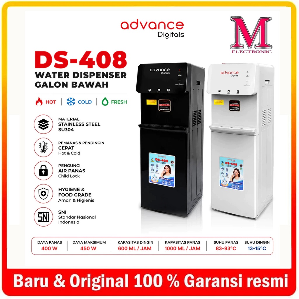 Advance DS-408 Water Dispenser Air Galon Bawah 3in1