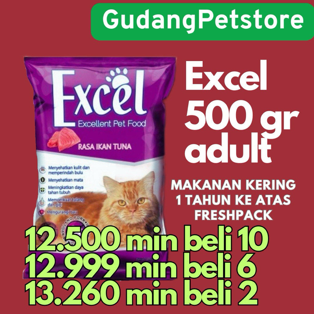 EXCEL FRESHPACK 500Gr Makanan kucing Adult