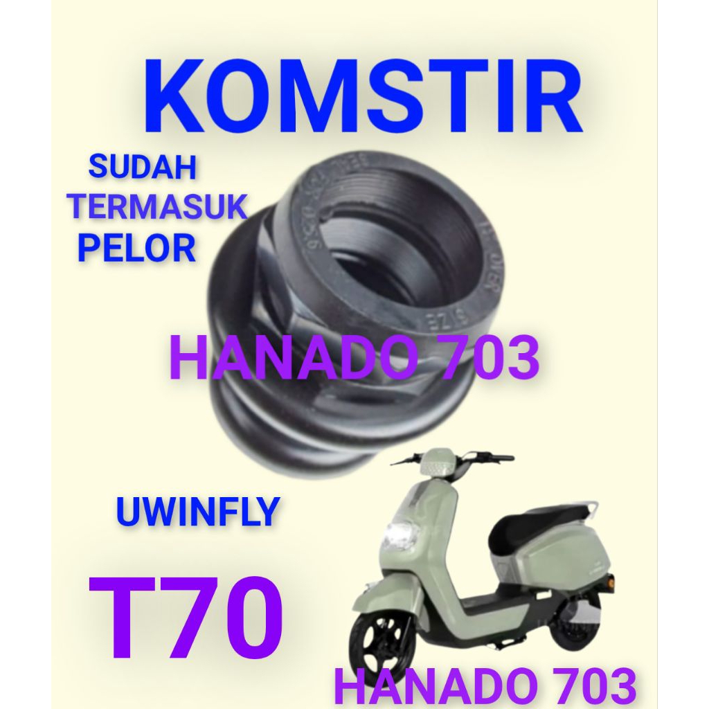 komstir sepeda listrik uwinfly T70 kones headset komfork sepeda listrik uwinfly t70
