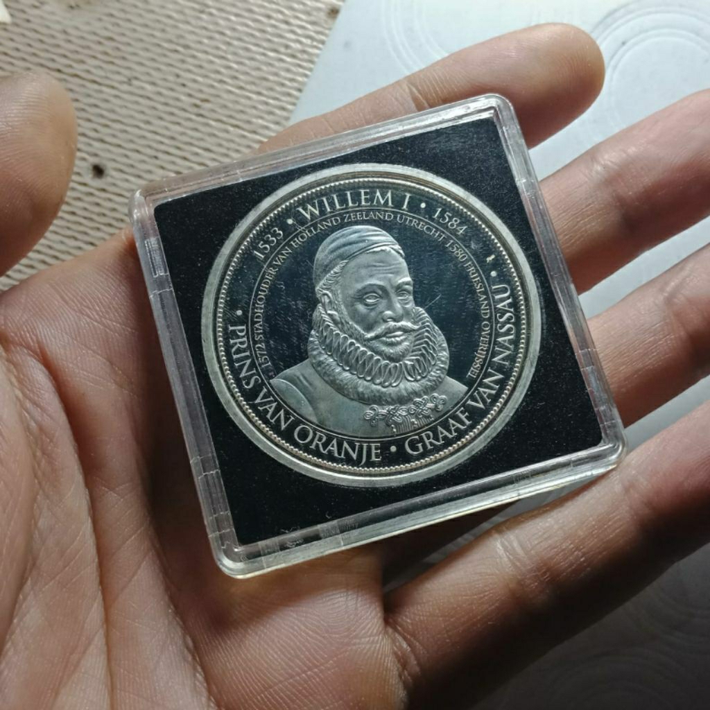 LANGKA PROOF 1533 -1584 WILLEM 1 KONINGRIJK BELANDA NEDERLAND BESAR 4CM KOLEKSI KUNO BANYAK DICARI K