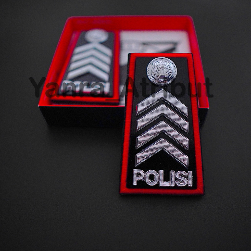 Pangkat Bripka pdh List Mersh / Aipda Pdu merah / Aiptu FullMika Merah Polisi Polri Premium