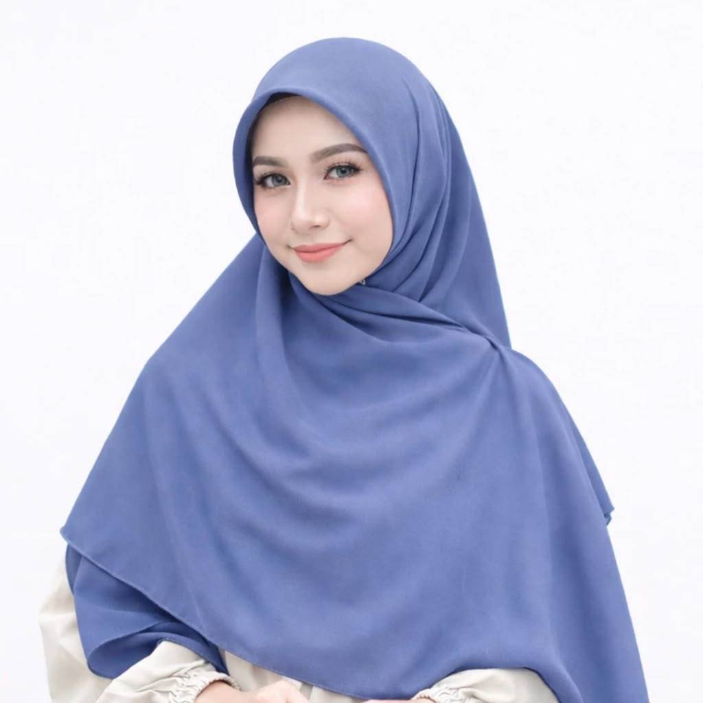 Hijab Segi Empat Jumbo Voal Paris Premium 140x140 Polos