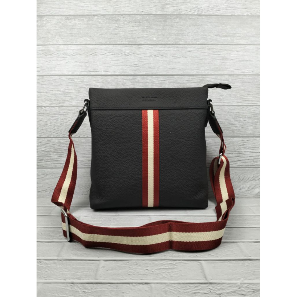 Tas selempang pria bally import kulit asli