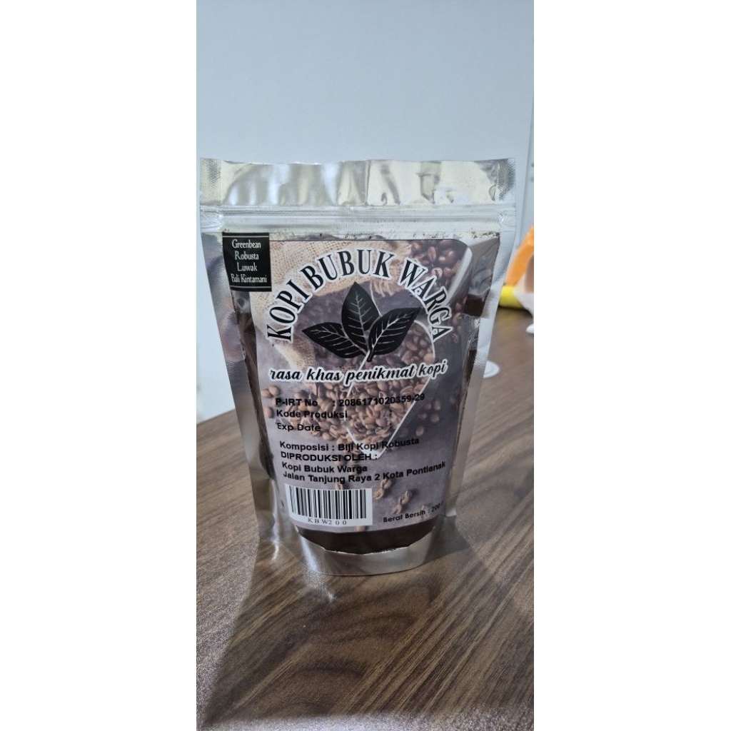 Kopi Bubuk Robusta Luwak Bali Kintamani 200Gr