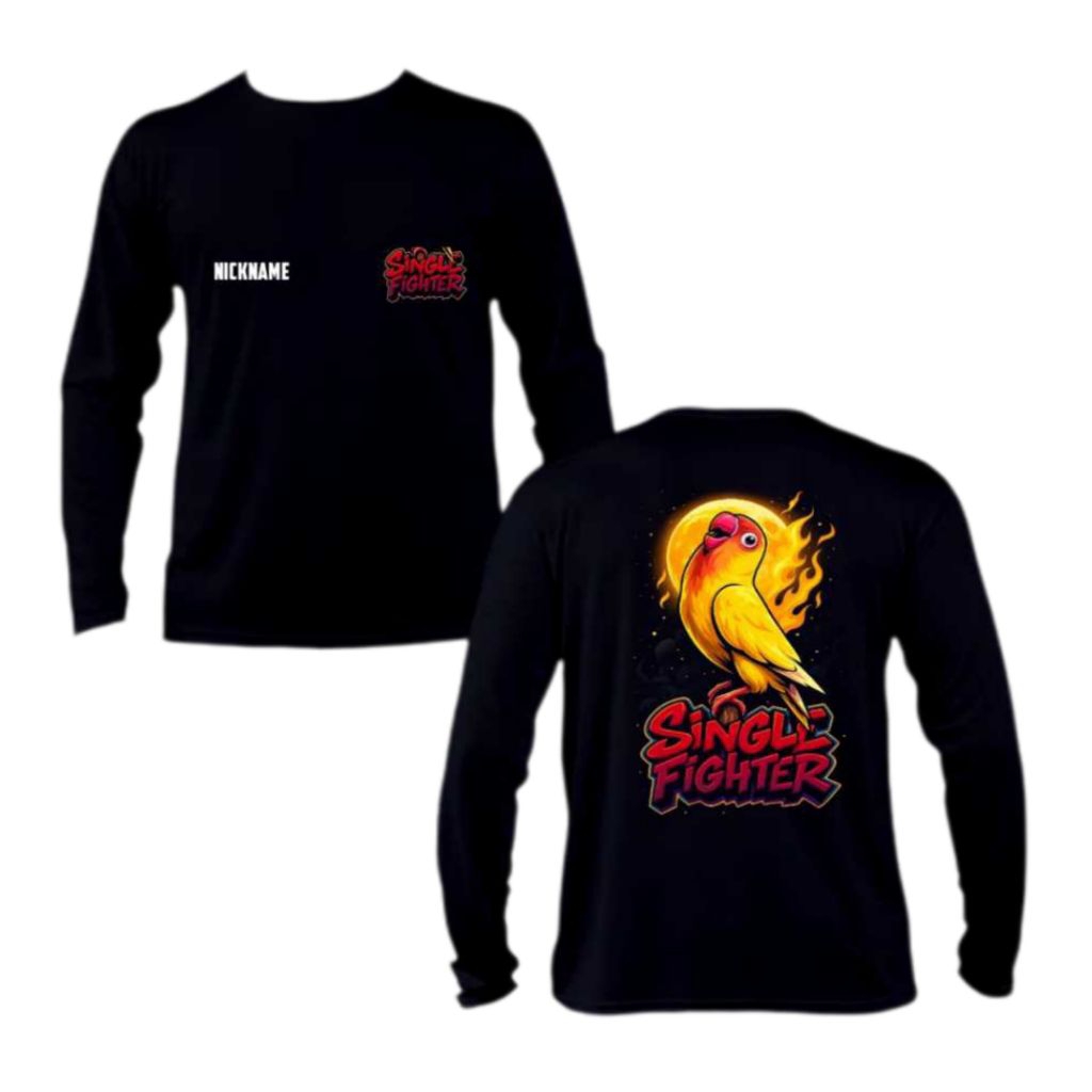 KAOS TSHIRT LENGAN PANJANG SINGLE FIGHTER LOVEBIRD