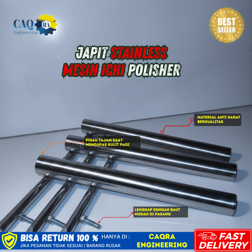 GAPIT STAINLESS STEEL ICHI N50 N70 N120 MENGKILAPKAN BERAS DAN MEMBERSIHKAN BERAS DARI KATUL MENIR D