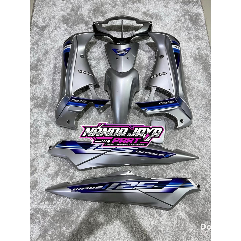 cover bodi supra x125 lama silver premium - bodi halus supra x125 lama premium - kap supra x125 lama
