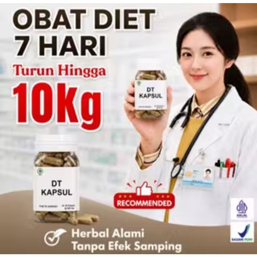 ORI BPOM DT Kapsul | Herbal BPOM | Diet Sehat | 30 Kapsul 100% Extrak Daun Jati
