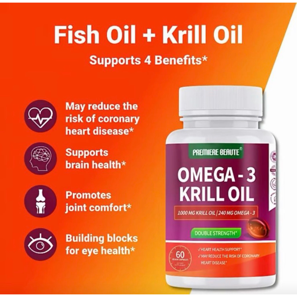 OMEGA 3 KRILL OIL 60 Capsules 1.000 MG KRILL OIL