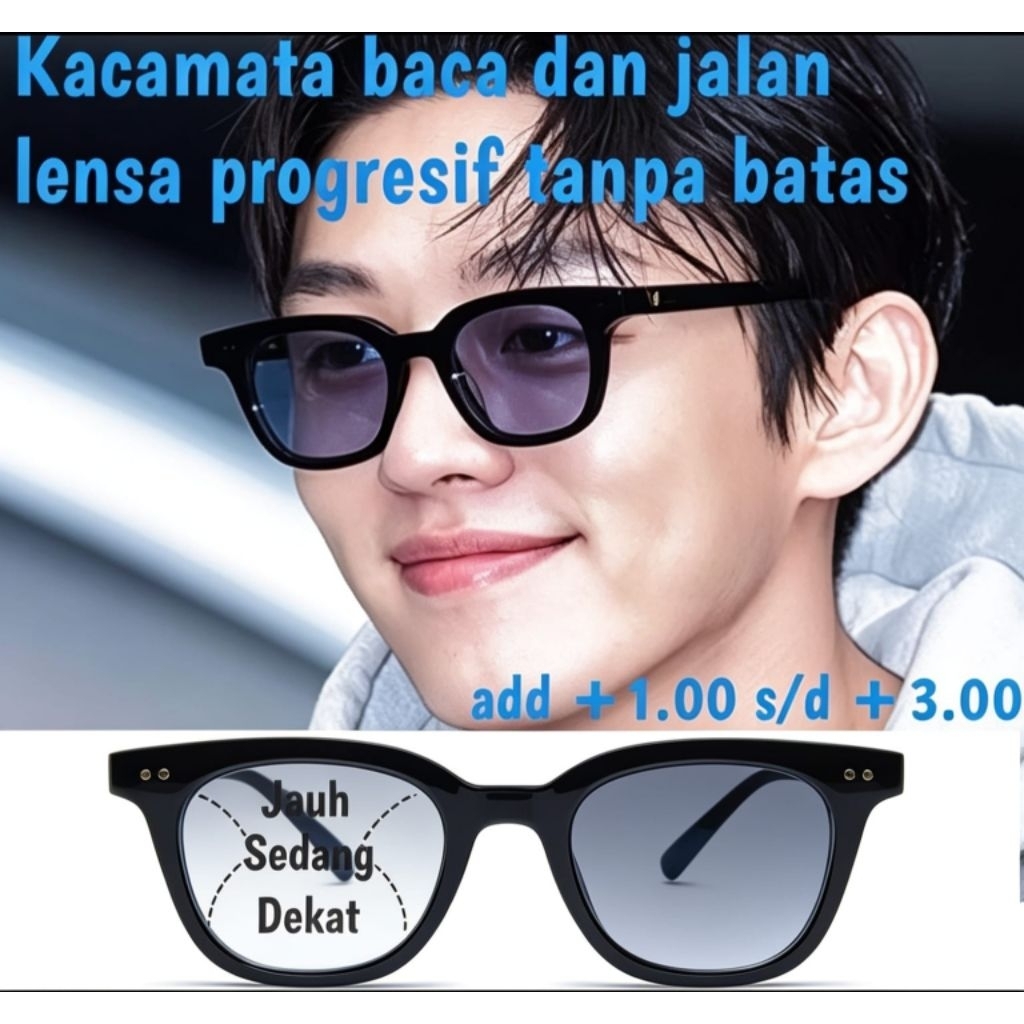 kacamata progresif photocromic baca dan jalan kacamata vincent cowok dan cewek