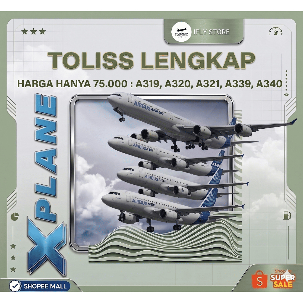 X-Plane11 / X-Plane12 | - Toliss Airbus Lengkap