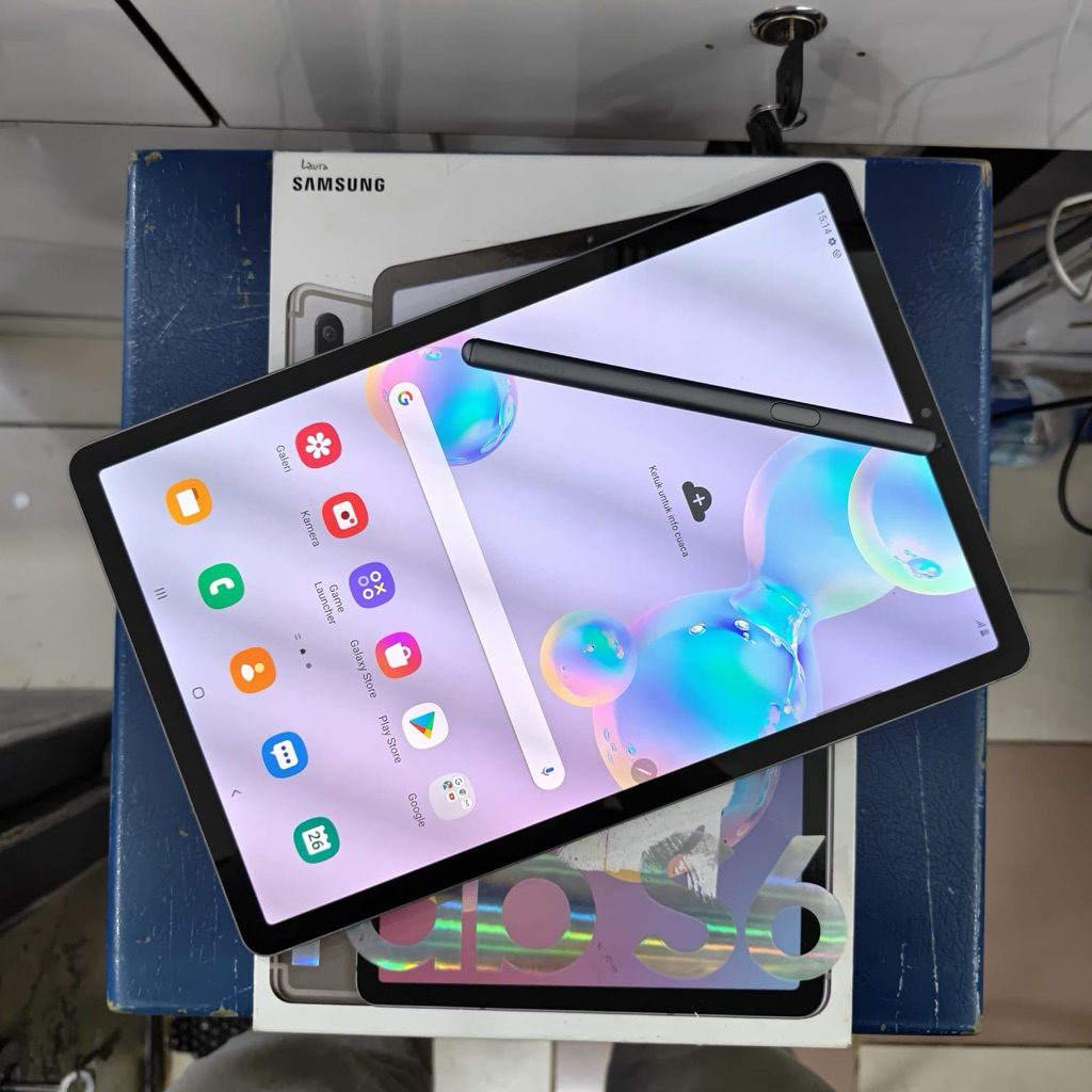 Samsung tab s6 ram 6/128 second resmi sein fullset original