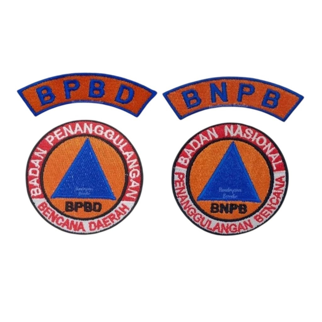 LOGO BORDIR BPBD DAB BNPB EMBLEM PACH TERBARU