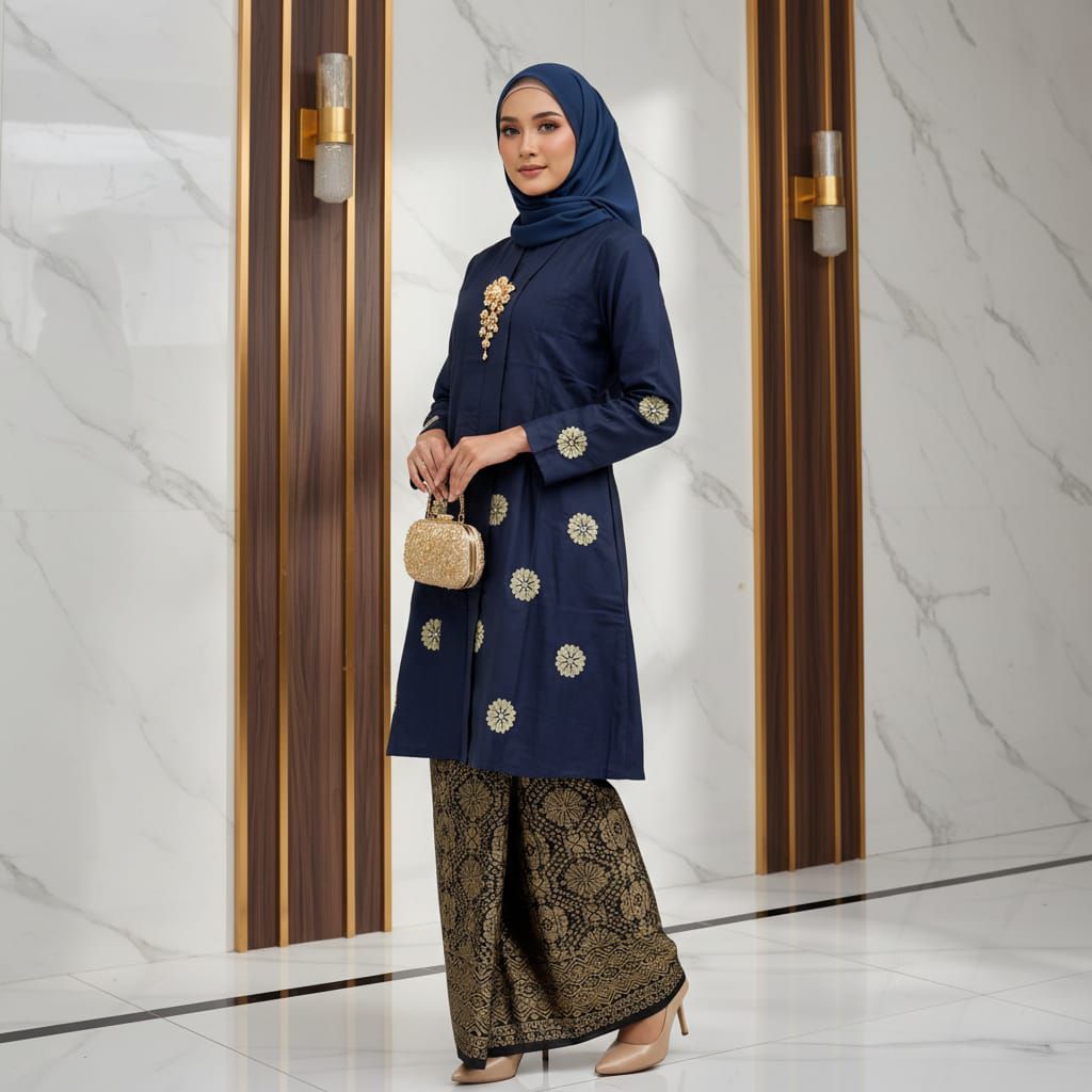 Kebaya tunik seroja // Long tunik kebaya // Kebaya kartini panjang bahan katun toyobo premium // Keb