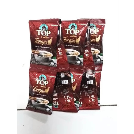 SAM Kopi Top Coffee Toraja 1 RENCENG 25gr × 12 Sachet / Kopi Bubuk+Gula