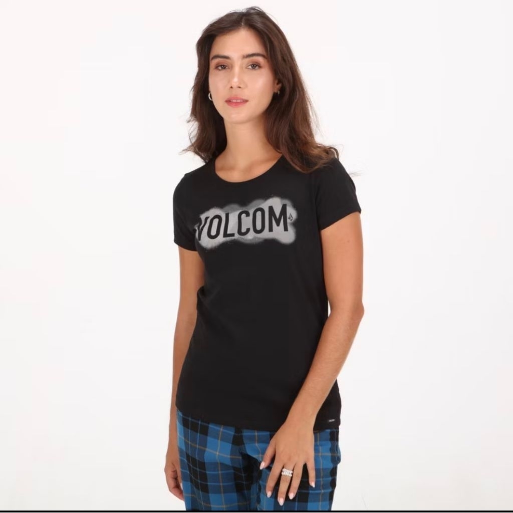 Kaos Volcom Wanita GCT Washer Black Original