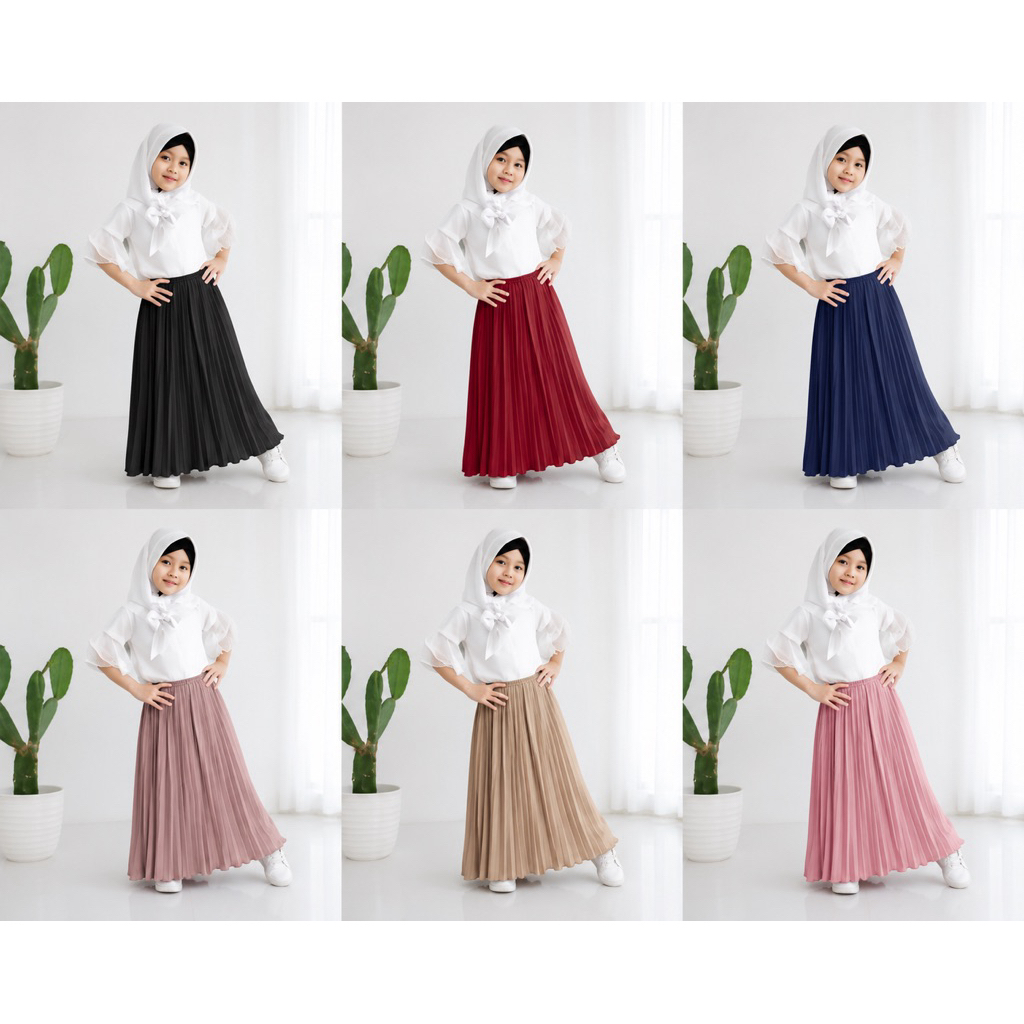 ROK PLISKET ANAK 4-5 TAHUN / ROK PLISKET ANAK / ROK LIPIT ANAK / ROK PLISKET / ROK ANAK