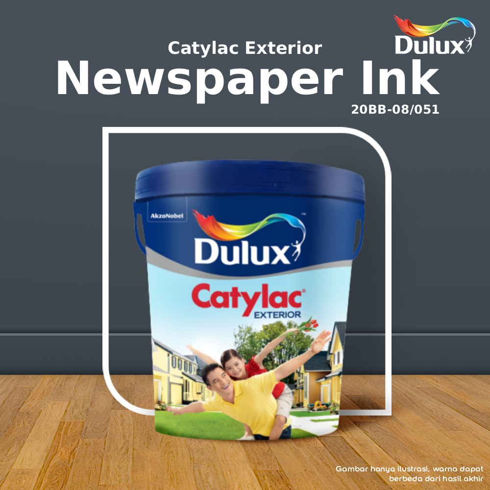 CAT TEMBOK NEWSPAPER INK DULUX CATYLAC EXTERIOR - 5 KG CAT NEWSPAPER INK 20BB-08/051 CAT TEMBOK EXTE