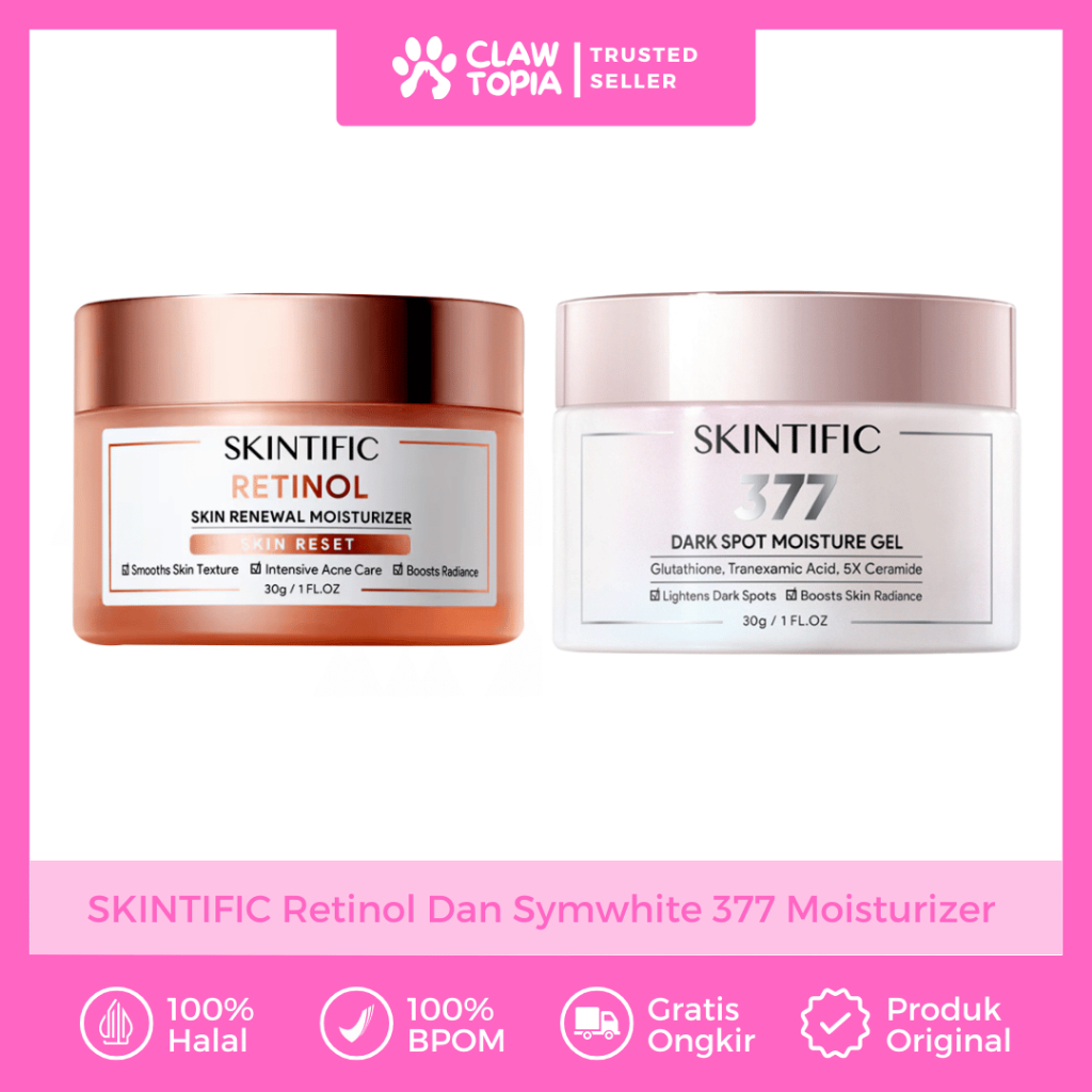 SKINTIFIC Renewal Moisturizer Cream Anti Aging Pelembab Wajah Malam Penghilang Kerutan Garis Halus P