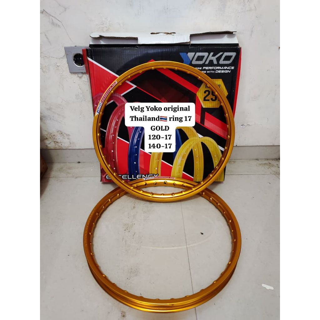 VELG jari-jari YOKO vintage Gold ukuran 120,140,160 ring 17