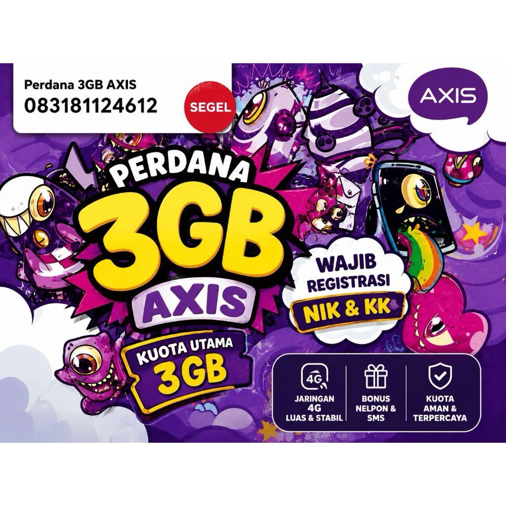 kartu perdana axis 3gb 30 H