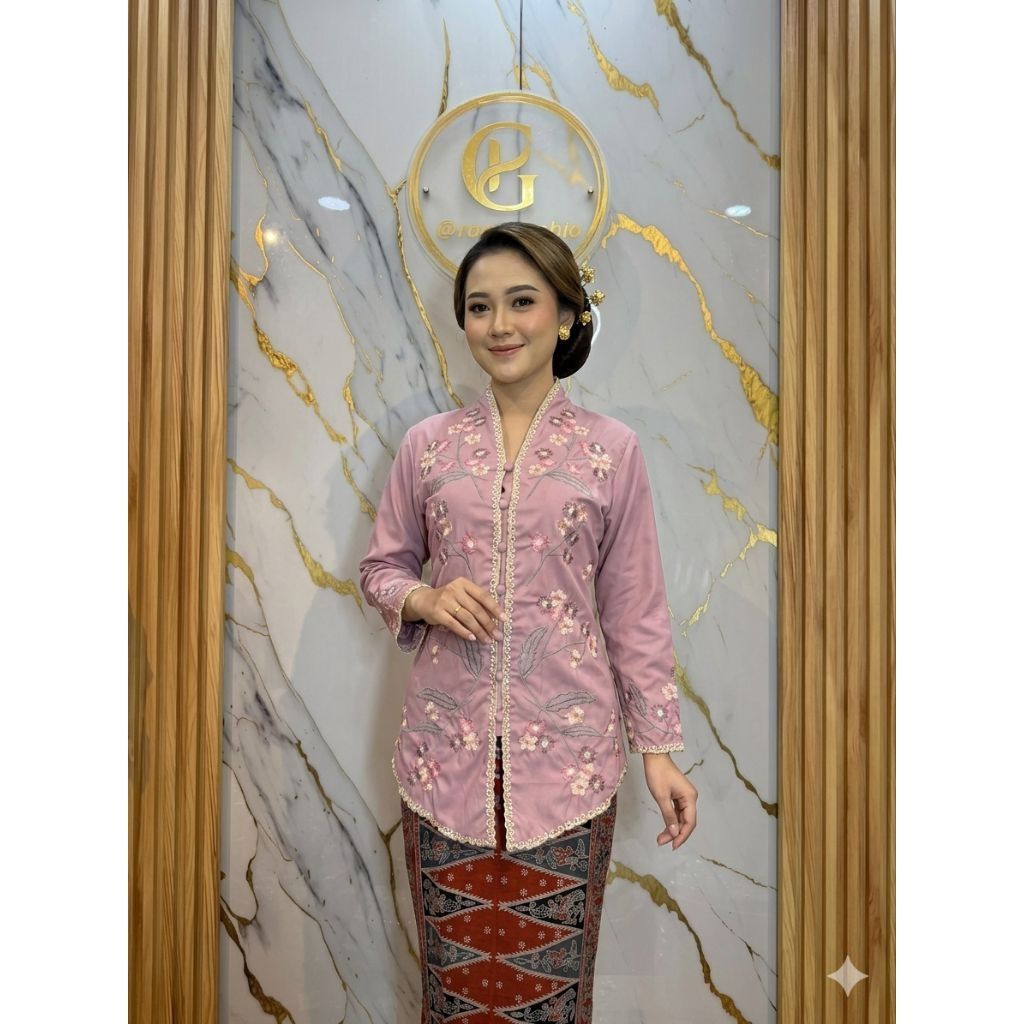 Setelan Kebaya Encim Bordir model terbaru kebaya wisuda wanita kebaya kondangan