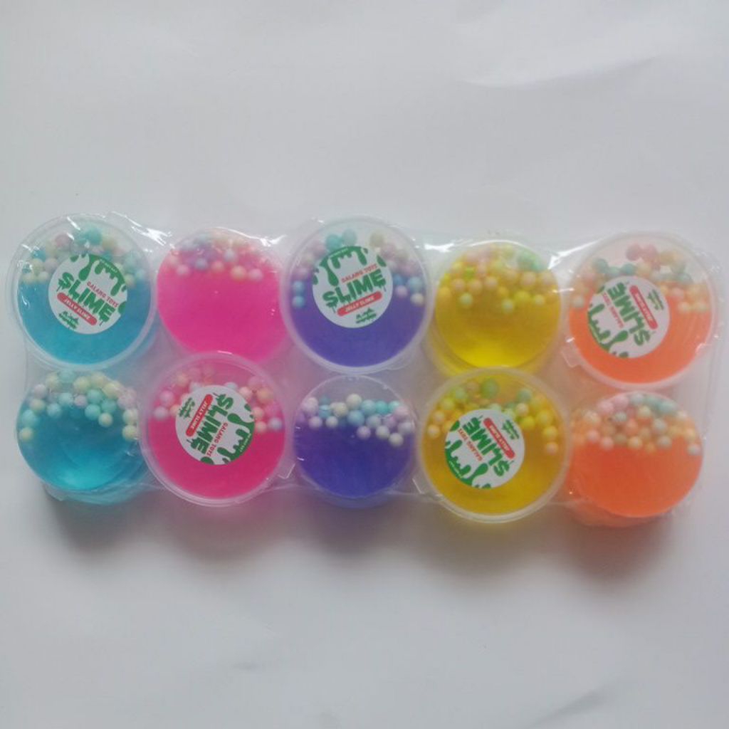 10pc SlimeBoba 35cc/Slime murah/ Mainan anak slime model boba