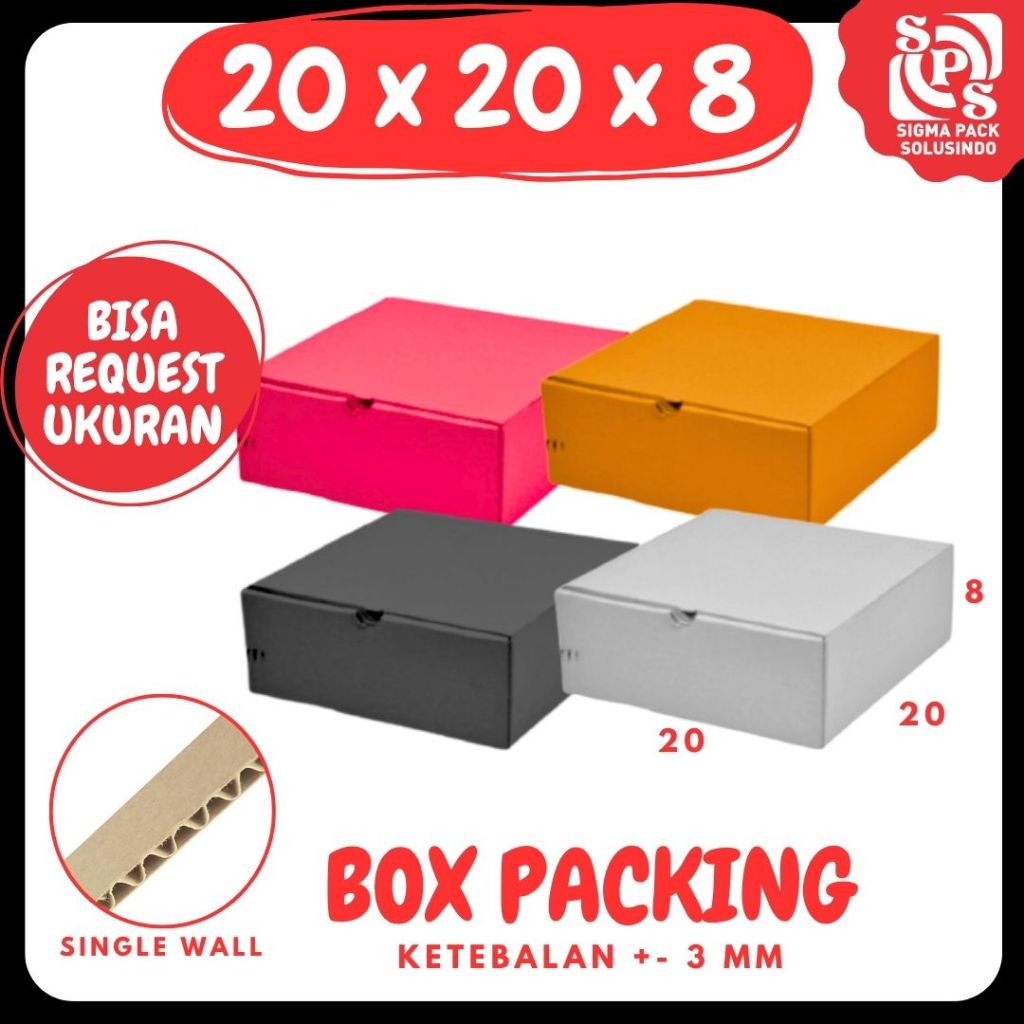 Box 20x20x8 LD Kardus 20x20x8 LD Dus Hampers 20x20x8 LD Kotak Packing Pizza Zigma Pack