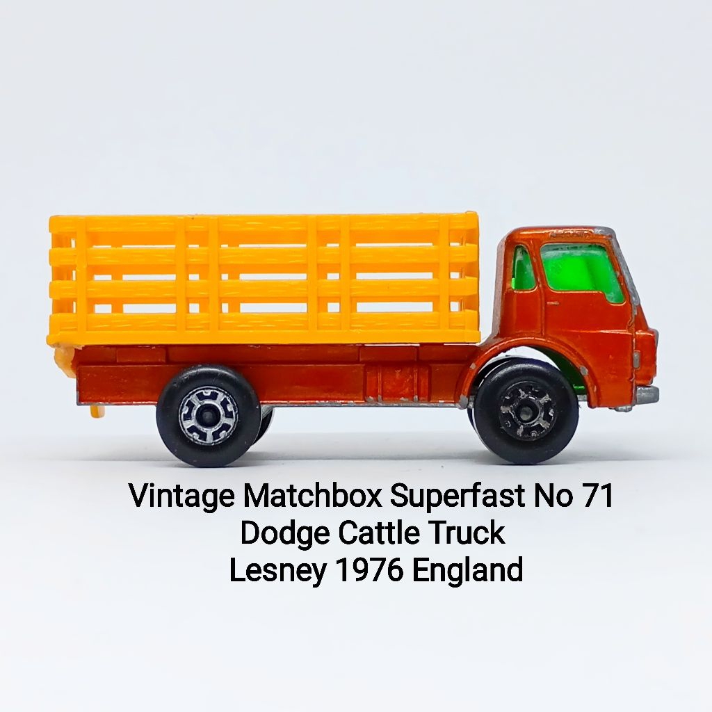 Vintage Matchbox Lesney England No. 71 1976 DODGE CATTLE TRUCK Lawas