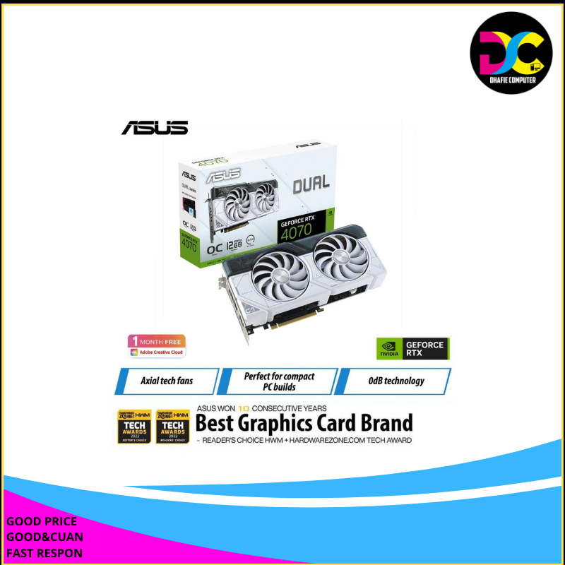 Asus DUAL GeForce RTX 4070 White OC Edition 12GB GDDR6X/ RTX 4060 / 4060 Ti / RTX 4070 super